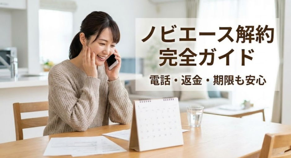 ノビエースの解約方法が5分で分かる｜電話が繋がらない時の対処法
